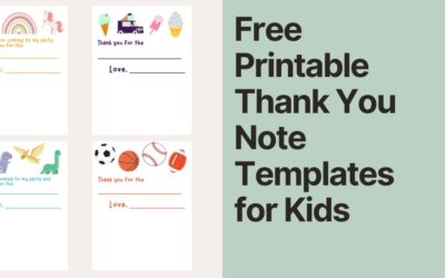 Free Kids Thank You Note Template