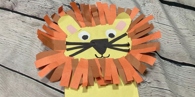 Paper Bag Lion Puppet Craft for Kids