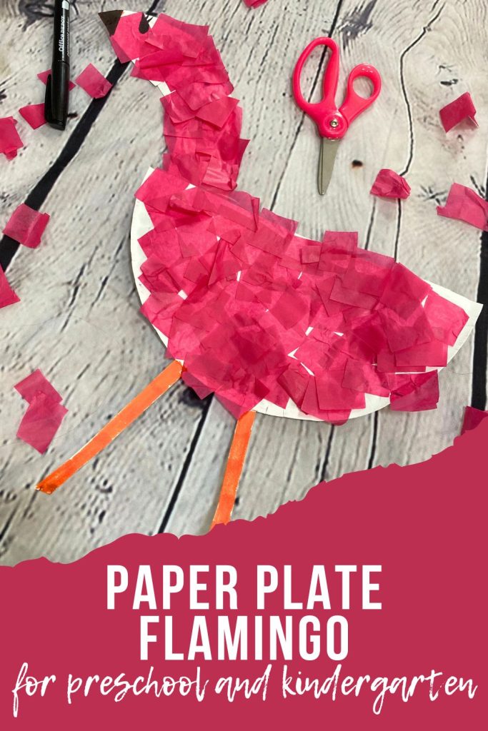Paper Plate Flamingo Craft for Preschool