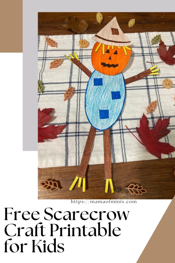 Free Scarecrow Craft Printable for Kids