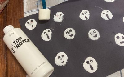 Marshmallow Ghost Painting Craft For Kids