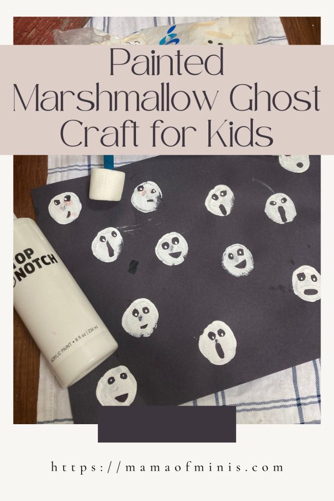 Painted Marshmallow Ghost Craft for Kids