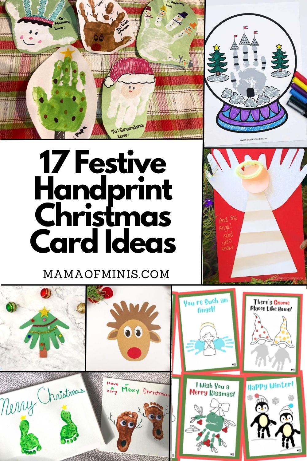 17 Festive Handprint Christmas Card Ideas for Preschoolers