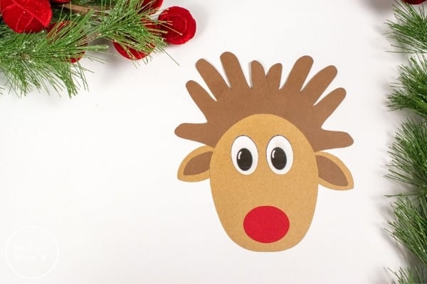 Christmas Handprint Reindeer Card