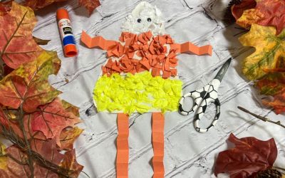 Tissue Paper Candy Corn Craft for Preschoolers