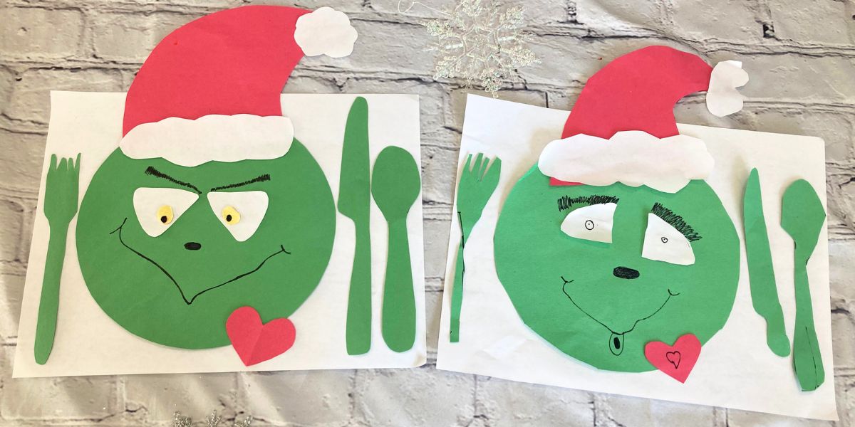 DIY Grinch Placemat Craft for Kids