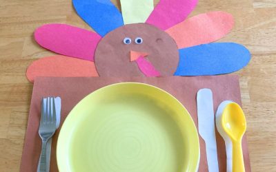 DIY Thankful Turkey Placemat for Kids
