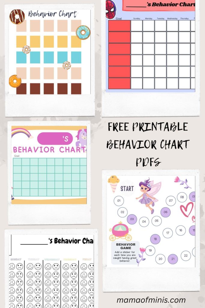 Free Printable Behavior Chart PDFs for Kids