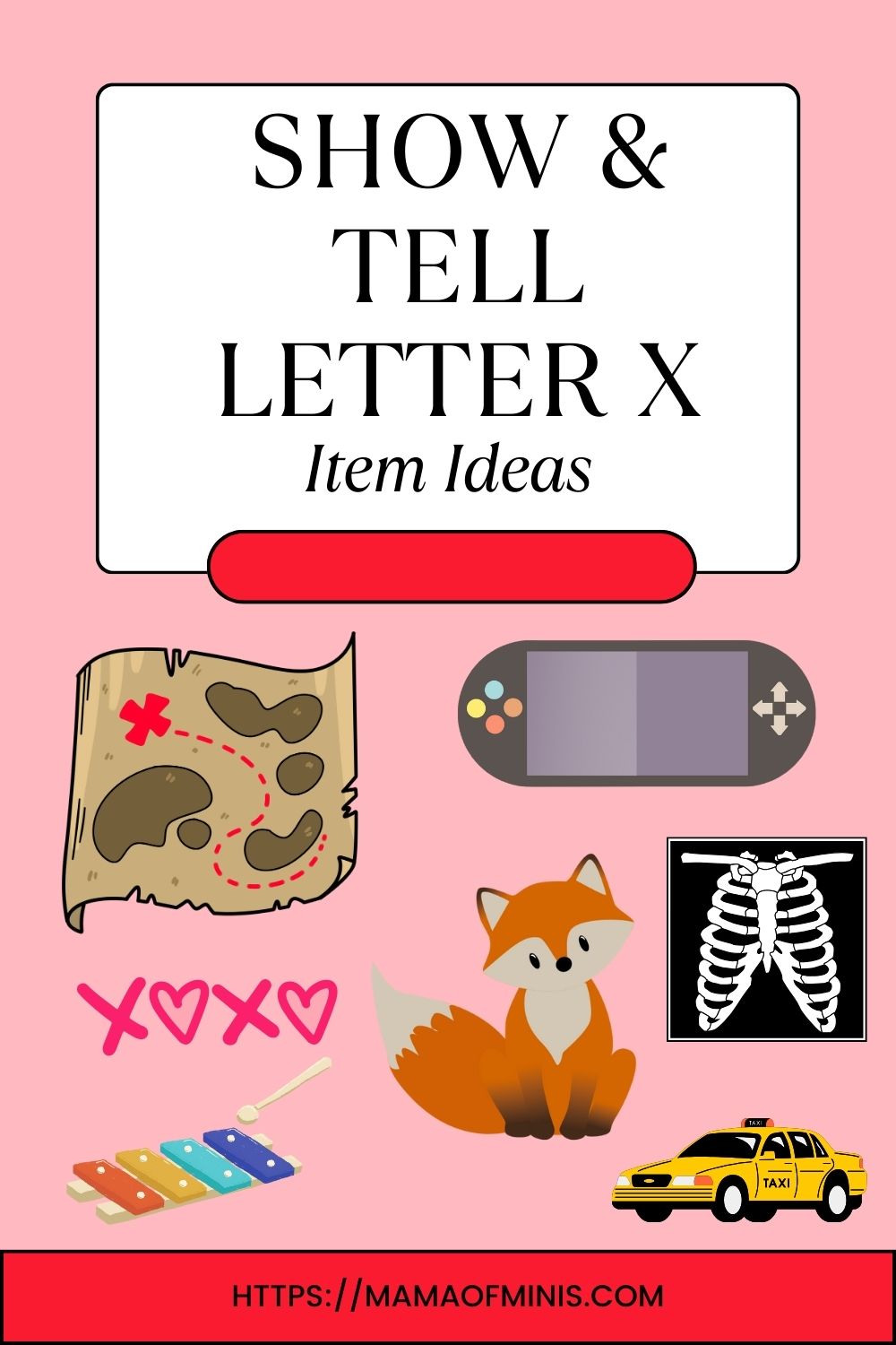 Show and Tell Letter X Item Ideas Pin