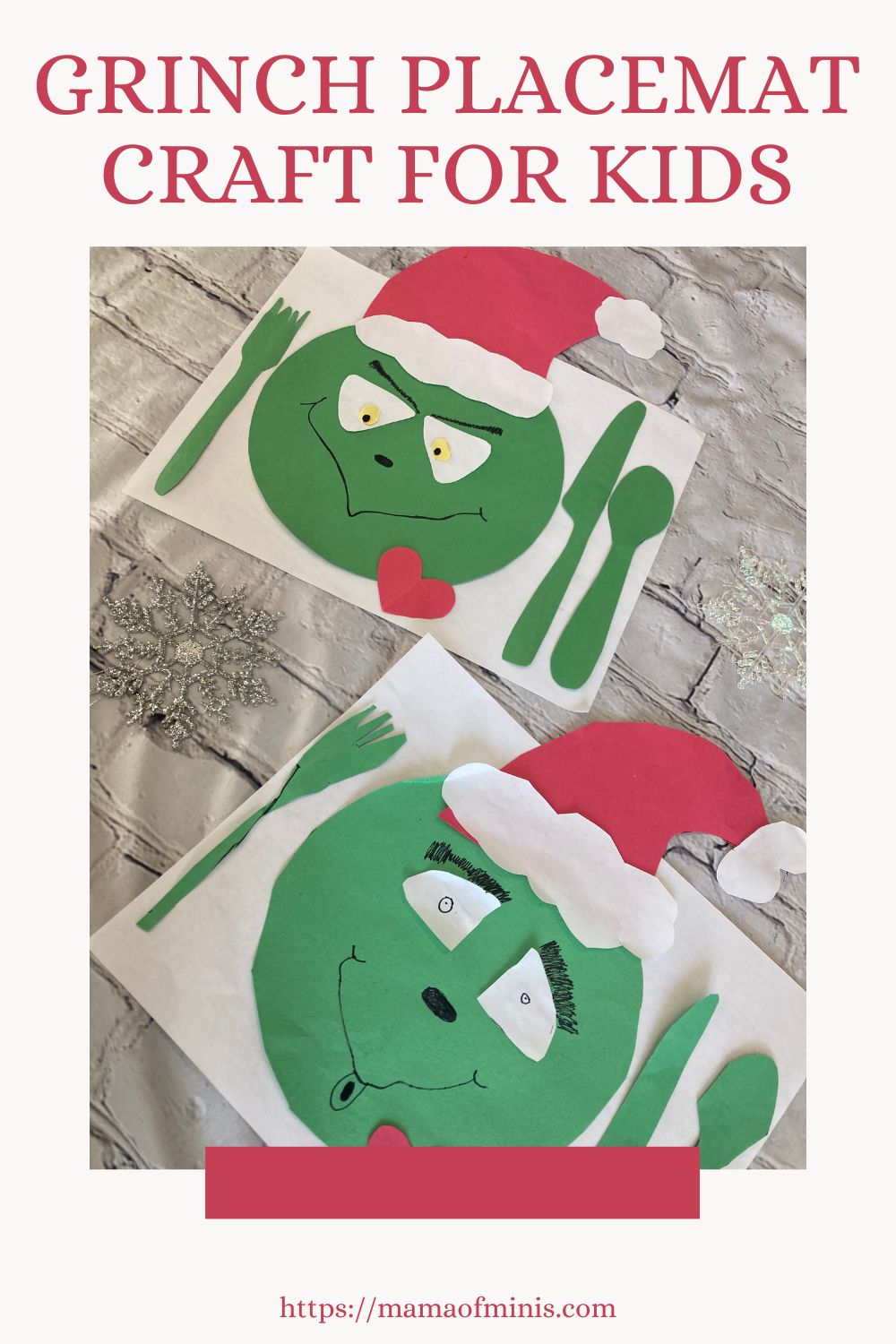The Grinch Stole Christmas Placemat Craft for Kids Pin