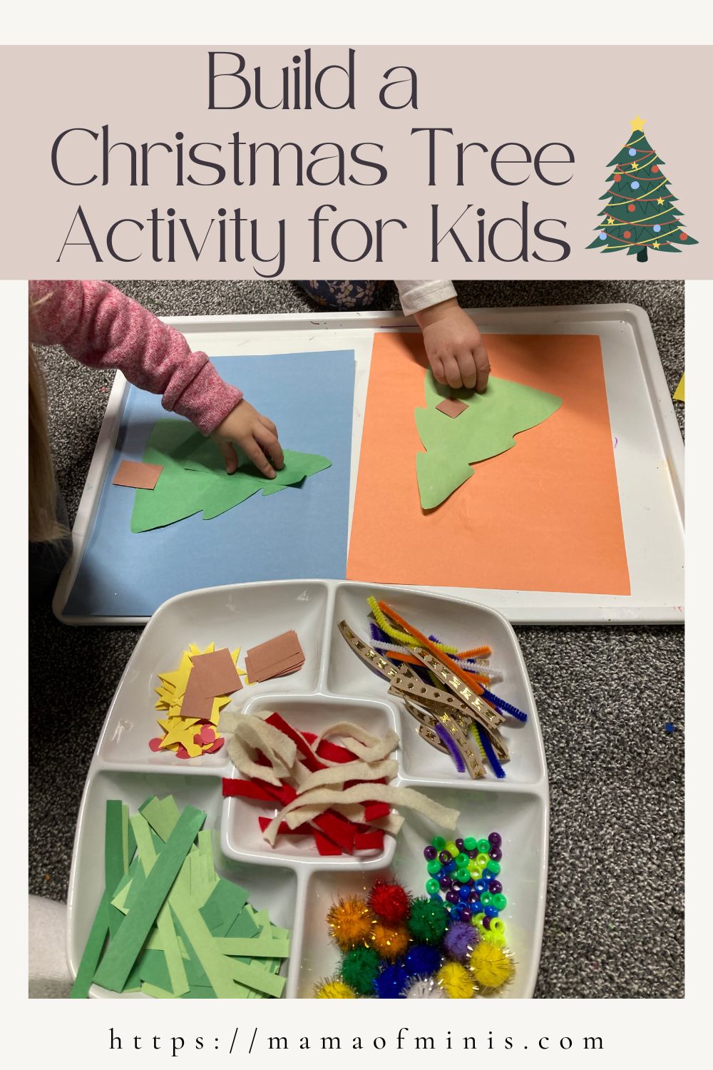 Build a Christmas Tree Activity for Kids Craft
