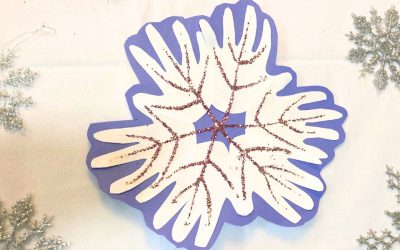 Winter Handprint Snowflake Craft Keepsake for Kids