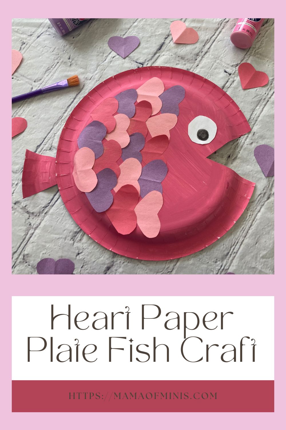 Heart Paper Plate Fish Craft