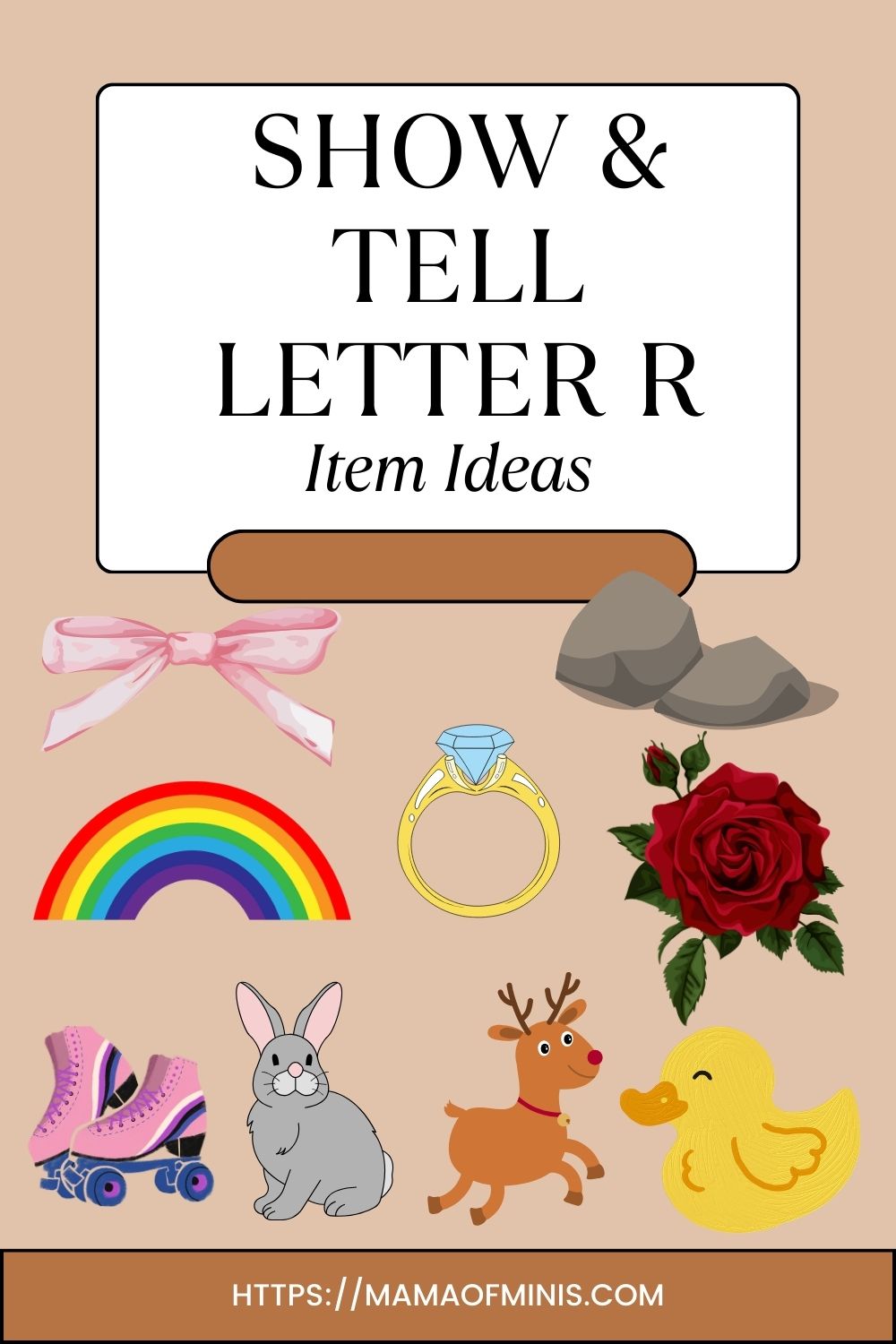 Letter R Show and Tell Item Ideas