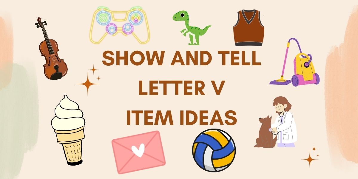 Show and Tell Letter V Item Ideas Cover