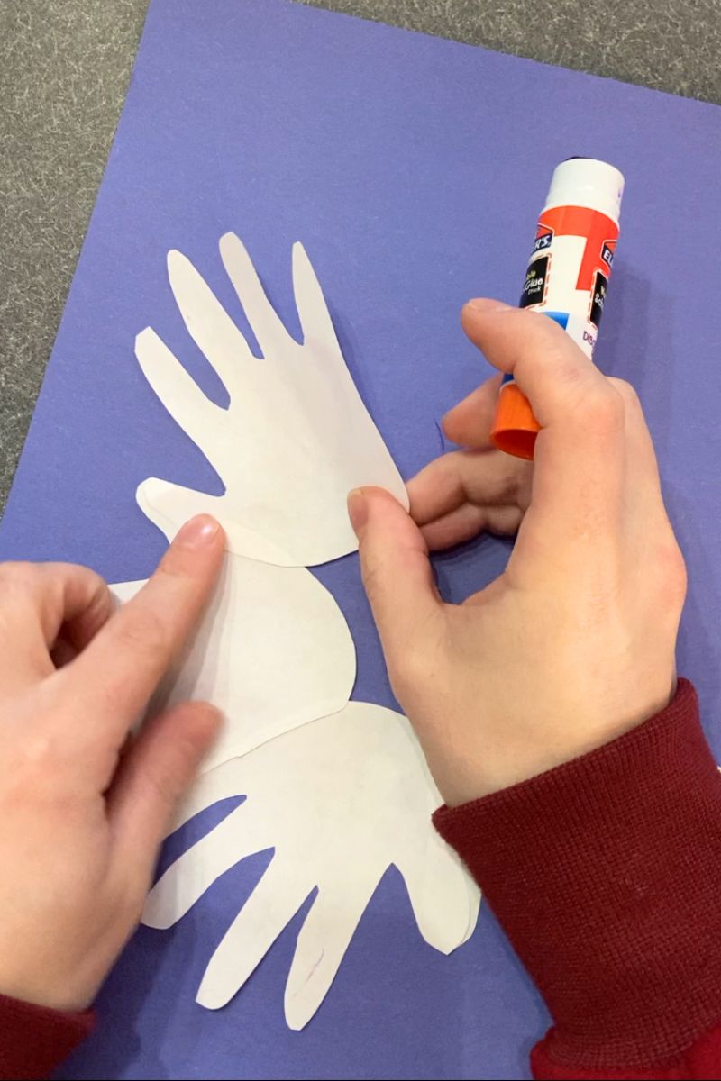 Snowflake Handprint Craft Directions