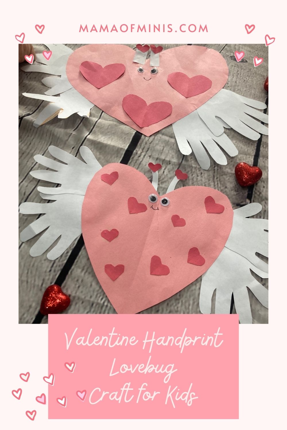 Valentine Handprint Lovebug Craft for Kids