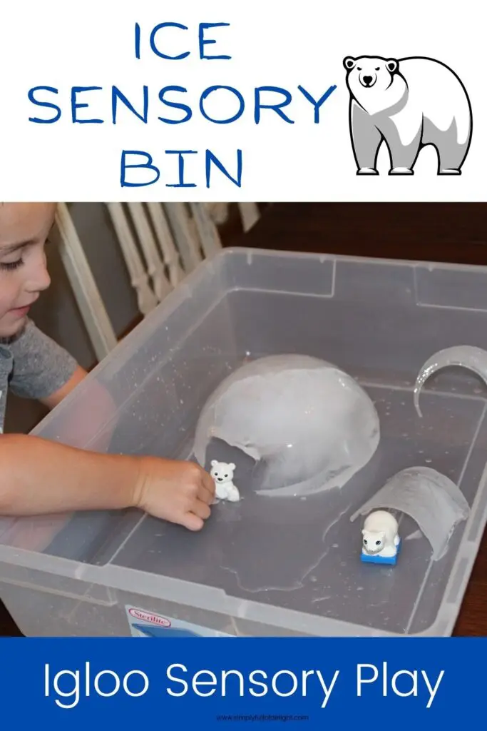 Our Five Ring Circus: Arctic Sensory Bin for Indoor Winter Sensory Play