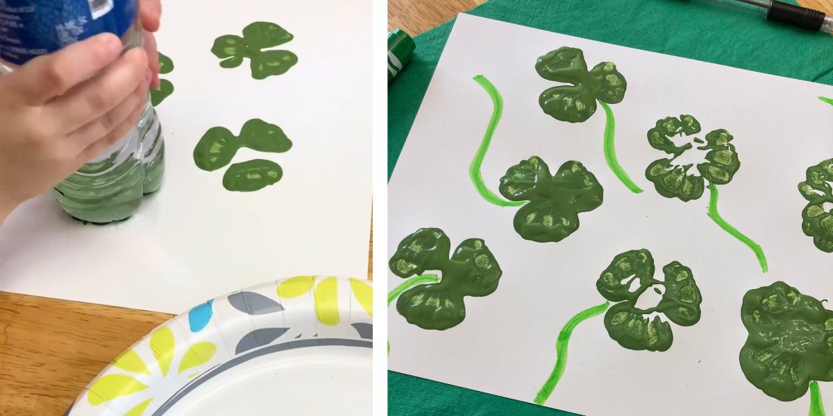 Easy St. Patrick's Day Painted Shamrock Craft