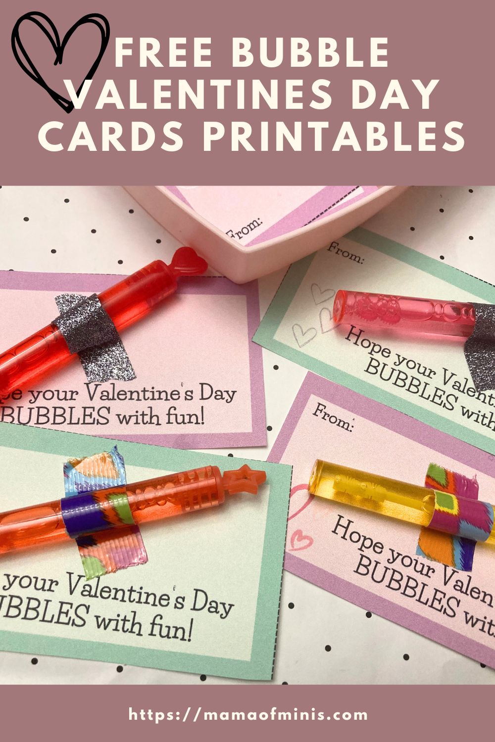 Free Bubble Valentines Day Cards Printables