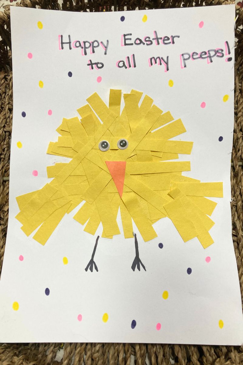 Easter Chick Card for Kids