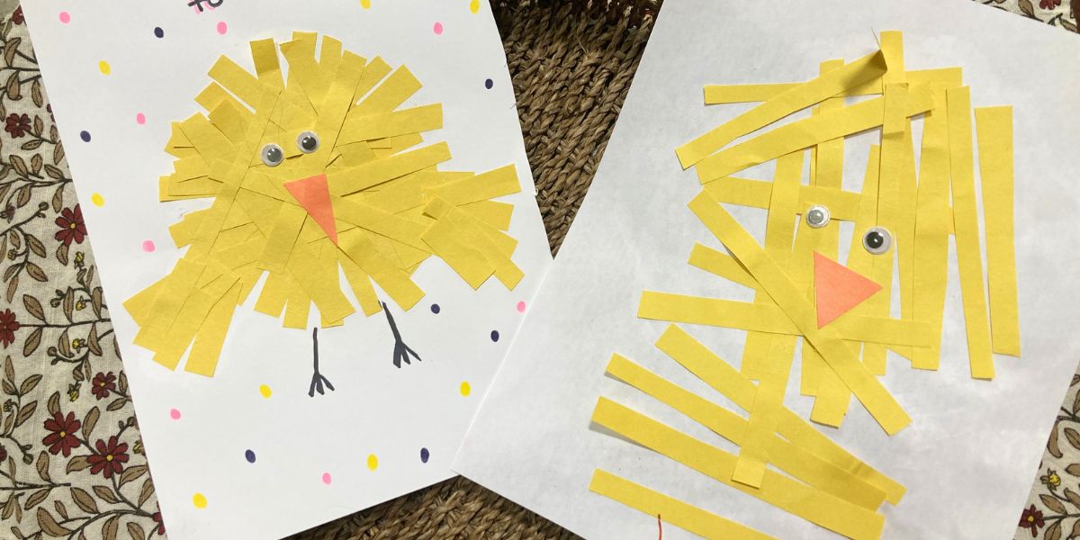 Paper Strip Easter Chick Craft for Kids