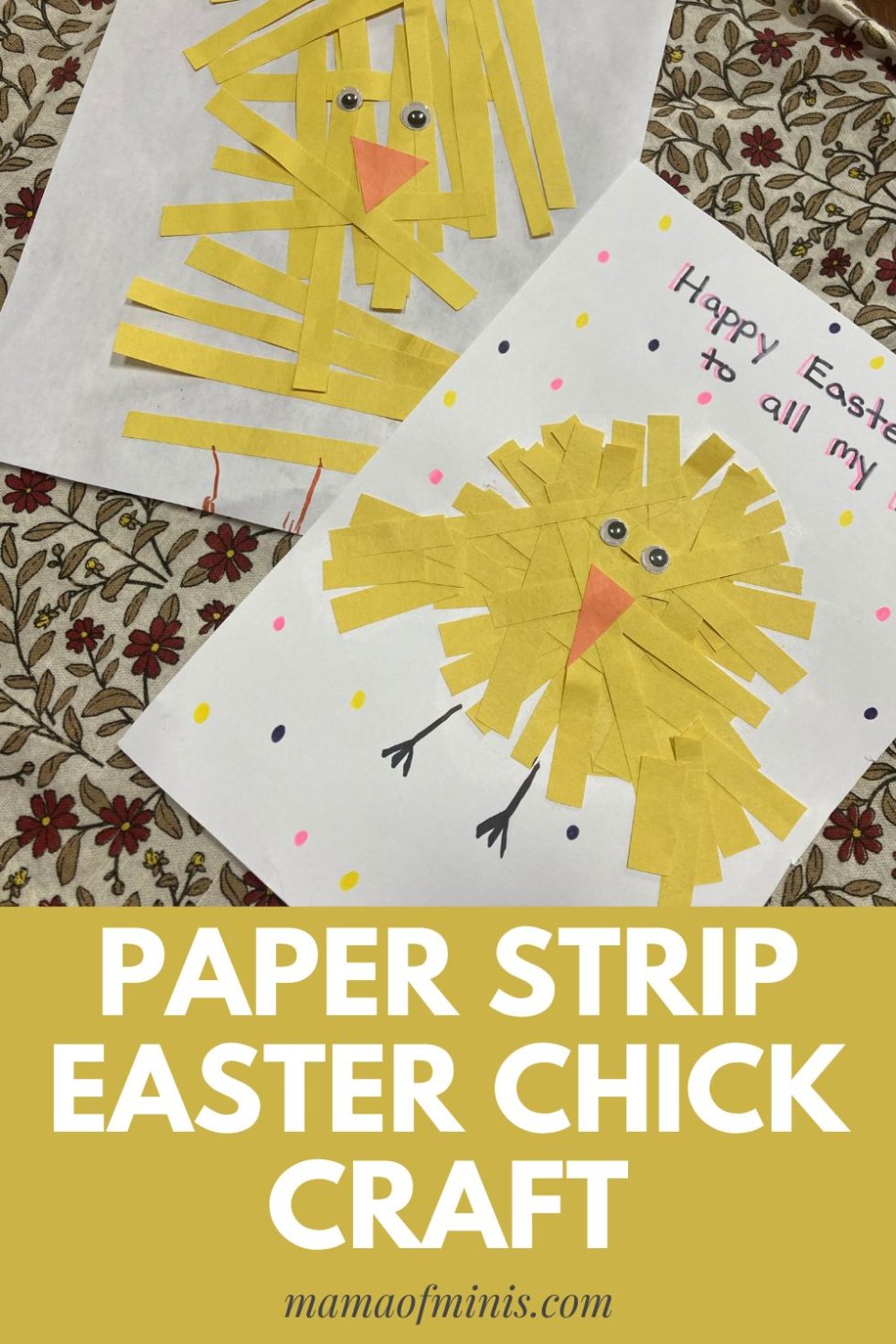 Adorable Paper Strip Easter Chick Craft for Kids