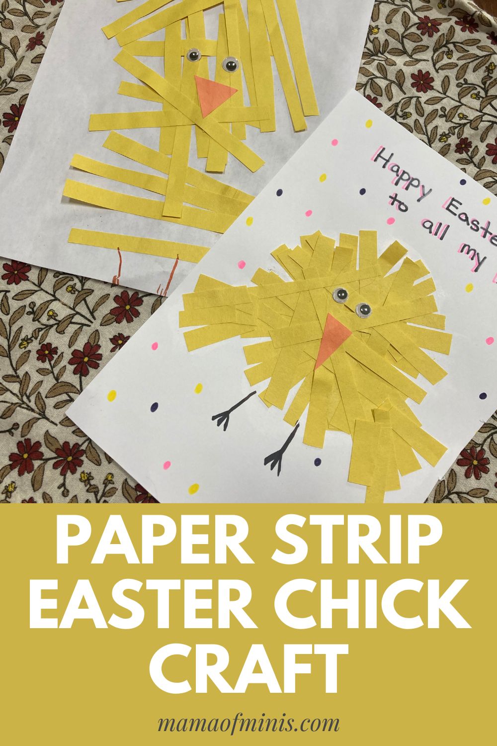 Paper Strip Easter Chick Craft for Preschool