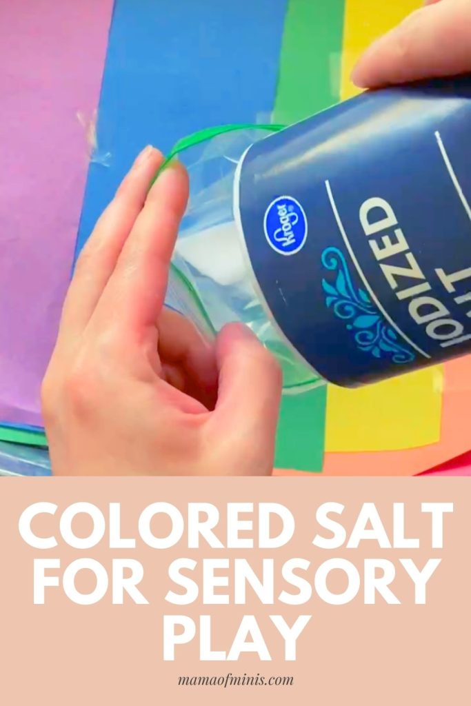 Colored Salt for Sensory Play