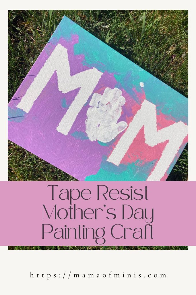 Tape Resist Mother's Day Painting Project