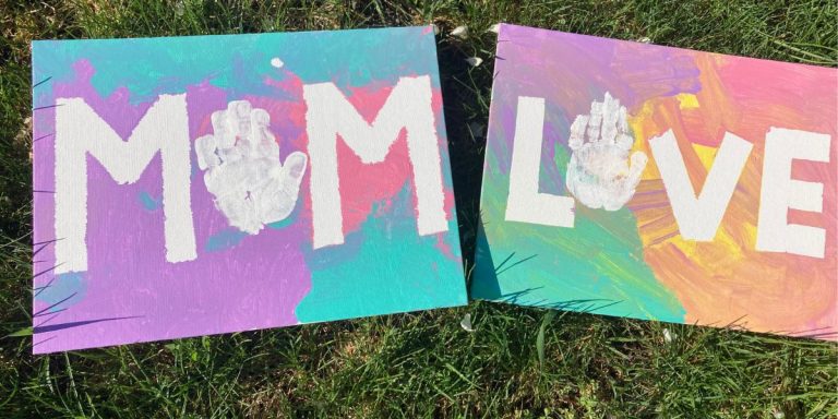 Tape Resist Mother's Day Painting Craft for Kids