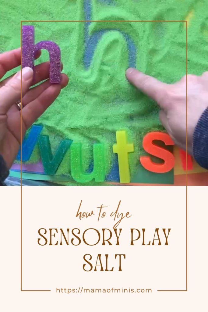 how to dye sensory play salt
