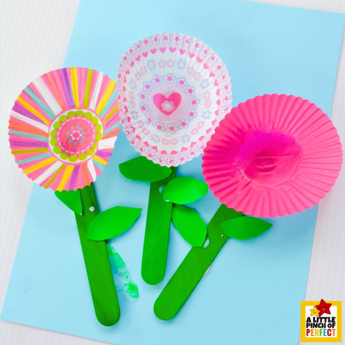 Cupcake liner flowers