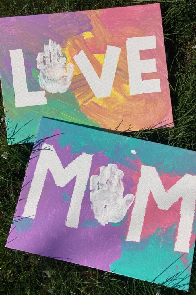 Mother's Day Tape Resist Painting