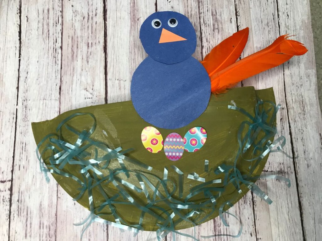 Paper Plate Bird's Nest Craft