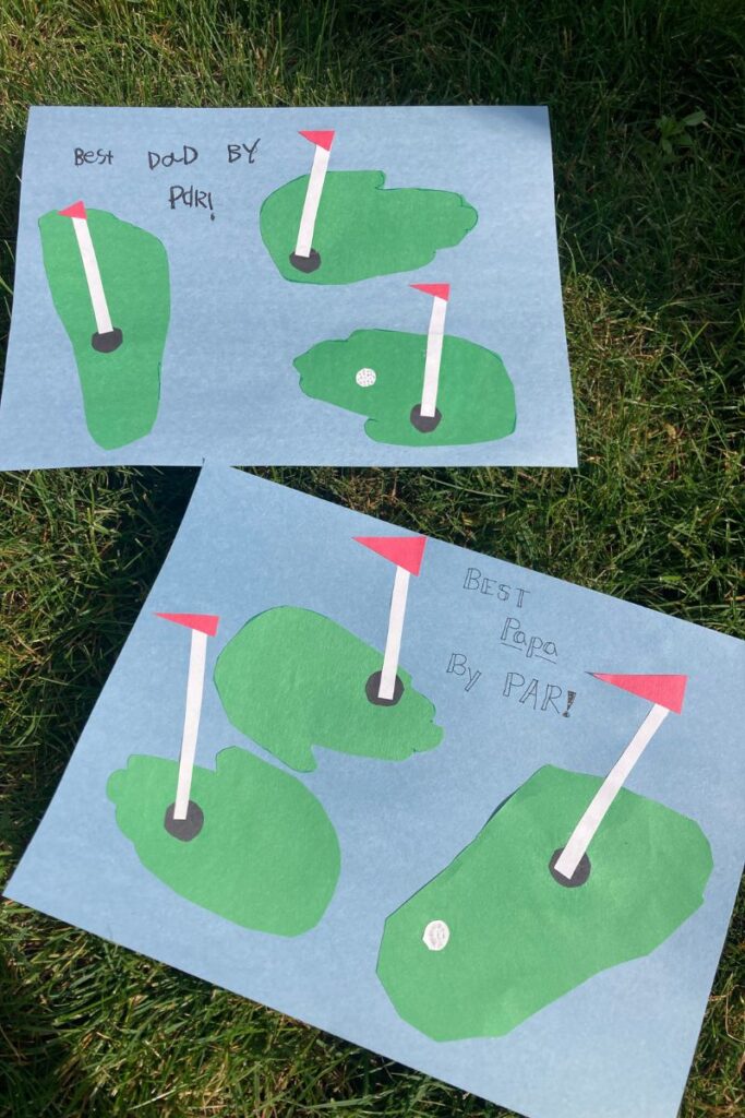 Golf Card Craft for Father's Day