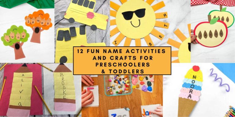 12 Fun Name Activities and Crafts for Preschoolers and Toddlers