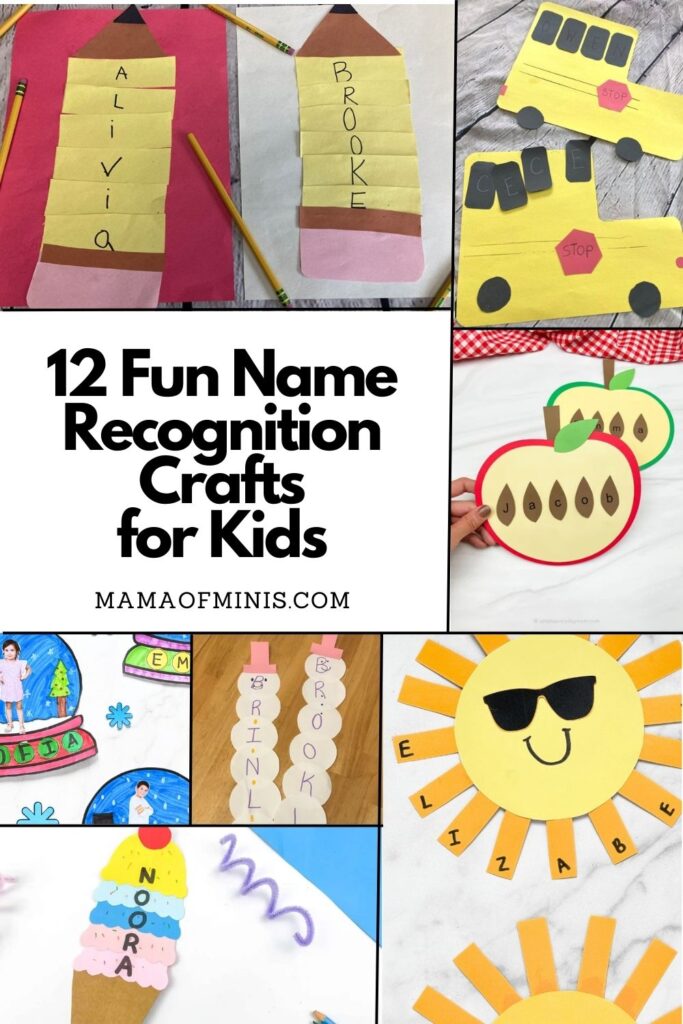 12 Fun Name Recognition Crafts for Kids