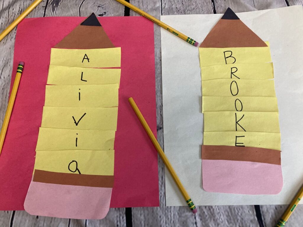 Letter Recognition Pencil Craft