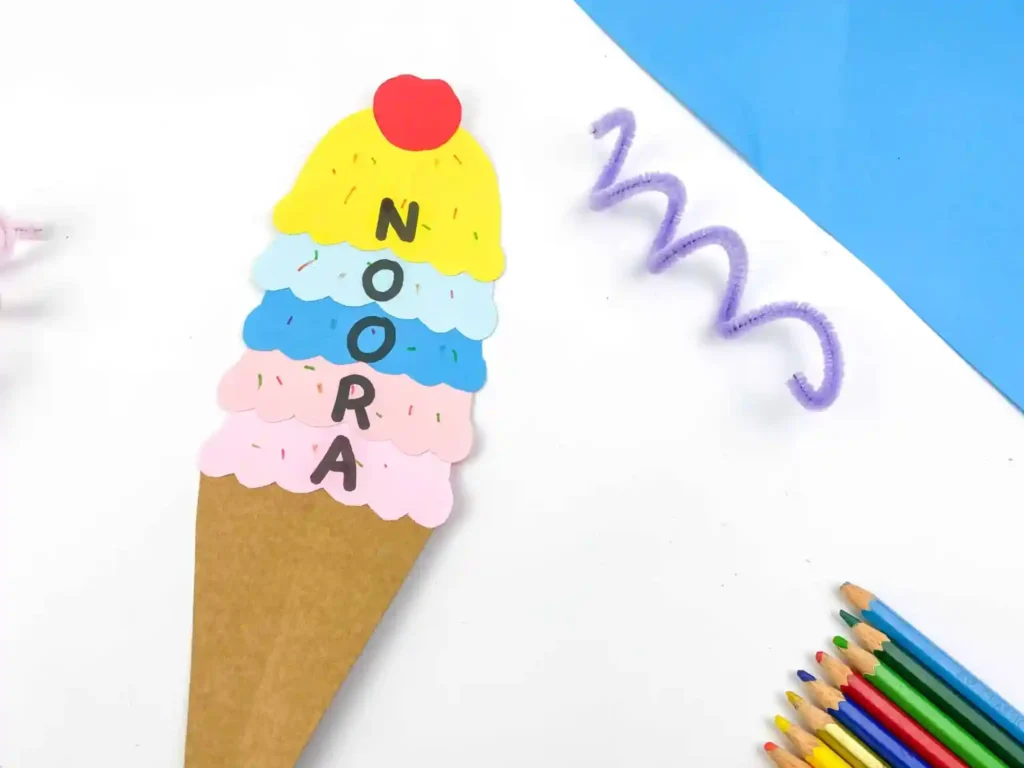 Ice Cream Cone Name Craft