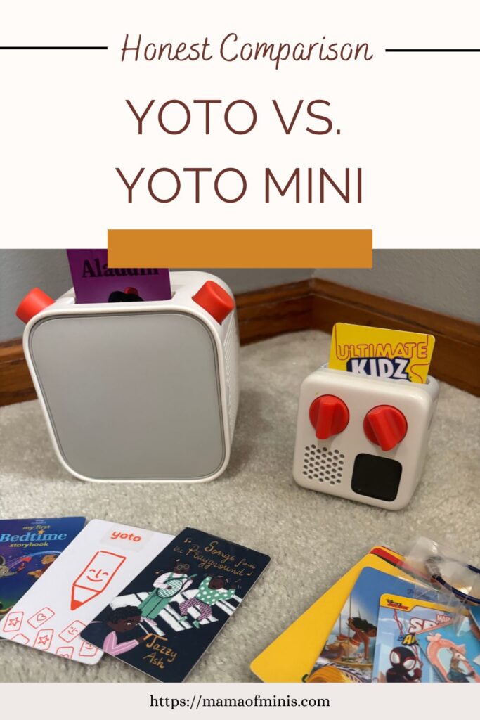 Yoto Vs. Yoto Mini Pin