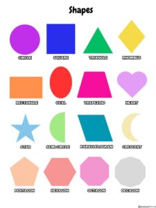 Free Printable Shapes Chart for Preschool