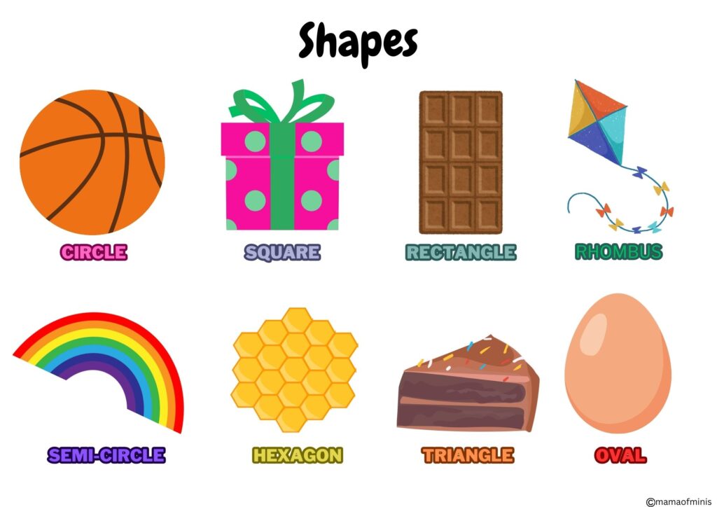 Preschool Real Life Shapes Chart