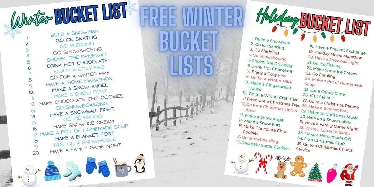 Free Winter Bucket Lists