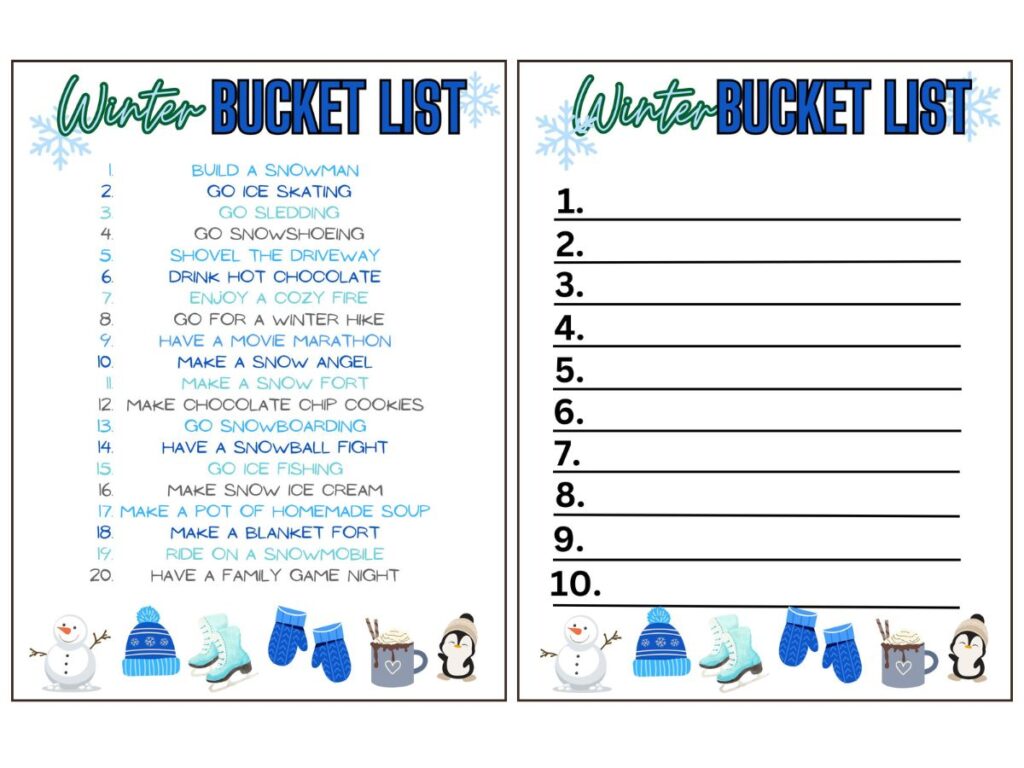 Winter Bucket List