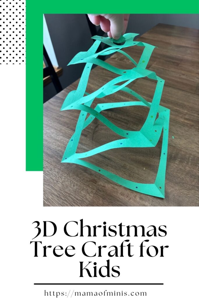 3D Christmas Tree Craft for Kids