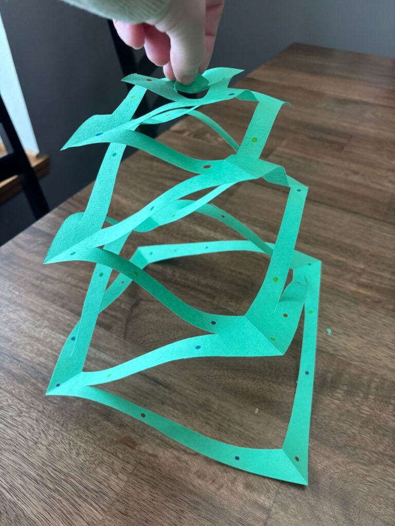 3D Christmas Tree Cut-Out Craft