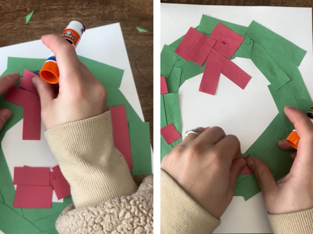 Christmas Wreath Craft Steps