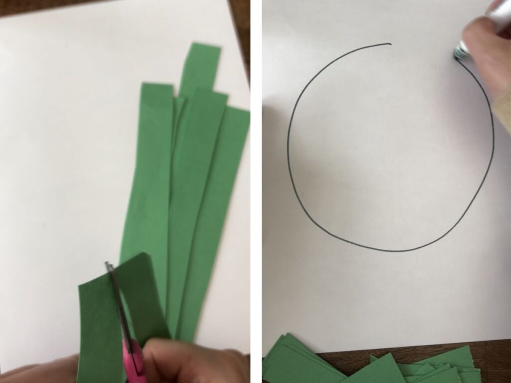 Christmas Wreath Craft Steps 2