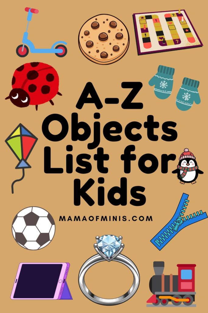 A-Z Objects List for Kids